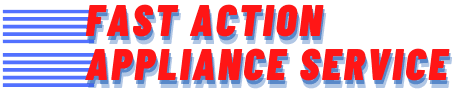Logo with blue horizontal speed lines on the left and bold red text reading "FAST ACTION APPLIANCE SERVICE" on a blue background, representing trusted appliance repair Middlesex County, MA.